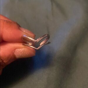 Silver Chevron Ring